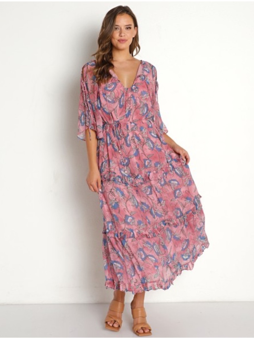 Cleobella Elena Lotus Print Dress NWT
